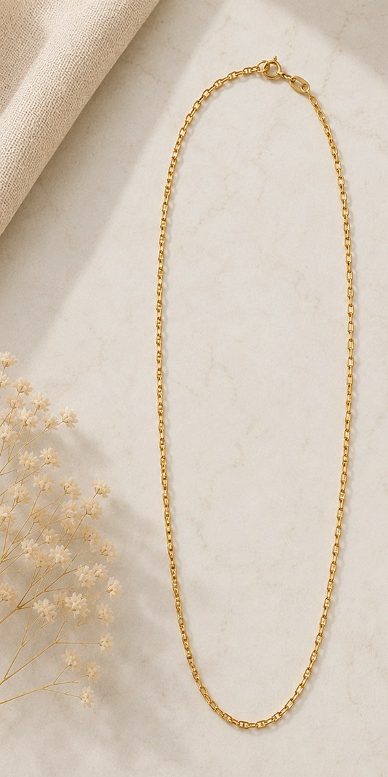 Collar de Tejido Marinero en oro italiano