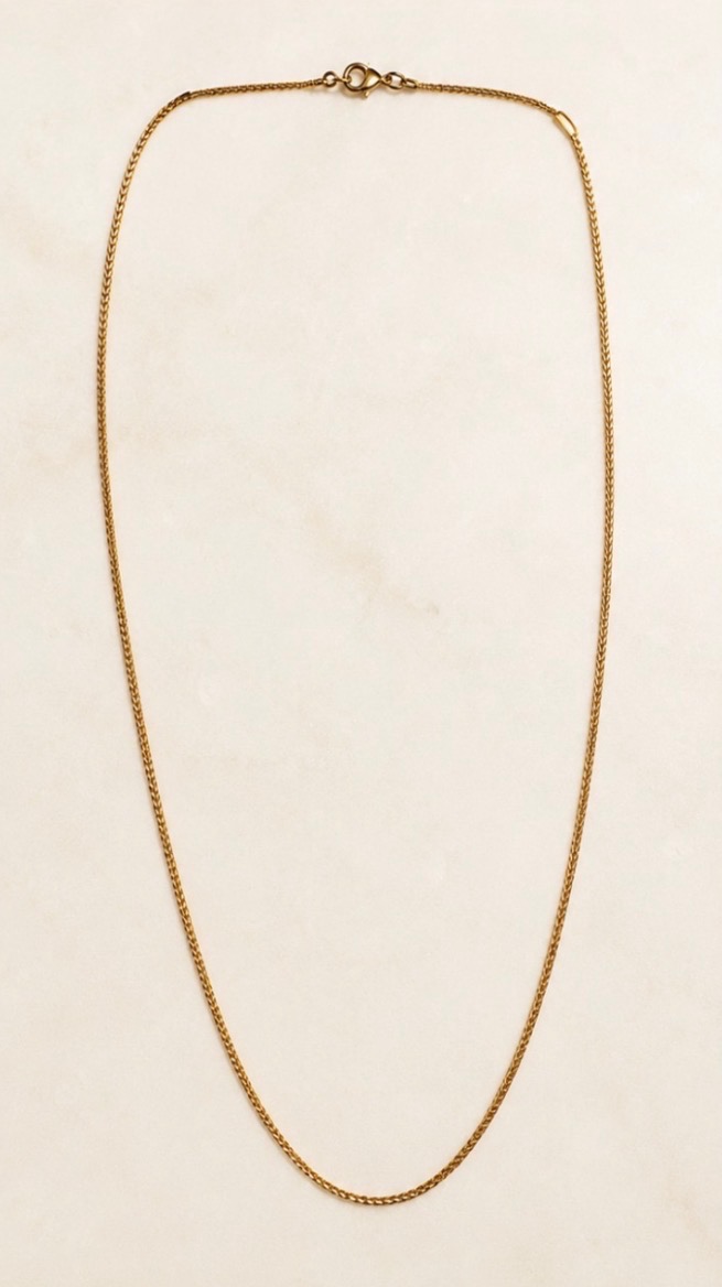 Collar Tejido Espiga en oro italiano